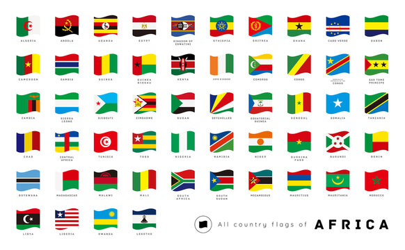 All country National flags of Africa / vector  illustration / icon set