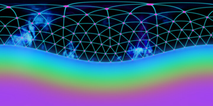 3D ILLUSTRATION HDRI 360 SPACE GALAXY DOMO