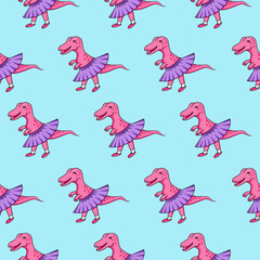 seamless pattern with dinosaur 