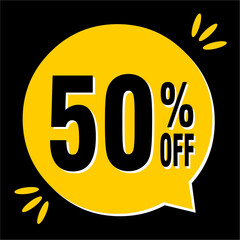 50 percent discount fifty black yellow off black friday