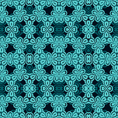 Seamless pattern with Abstract motifs in 3 colors