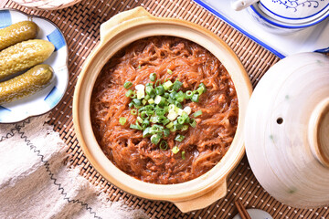 Ants climbing a tree - a classic Sichuan dish            