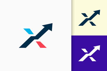 Initial modern logo represent technology or software in letter X shape