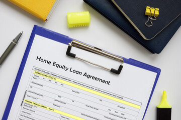  Home Equity Loan Agreement sign on the bank form