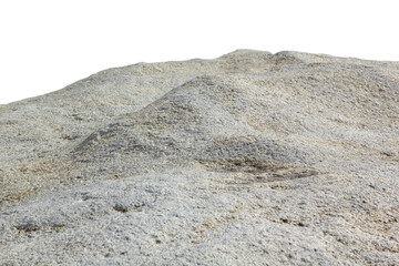 Stone product display podium, Cosmetic stand on white background for product display, blank for mockup design.