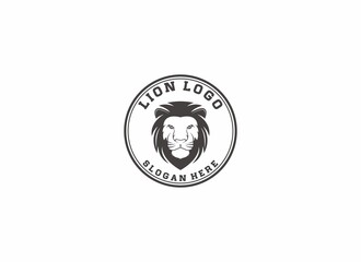 lion logo template , vector lion in white background