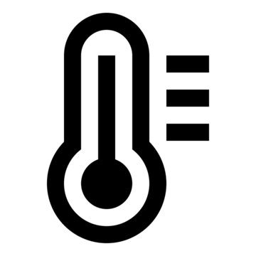 Temperature icon on the white background.