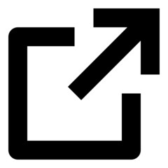 Fototapeta premium Open new window icon on the white background.