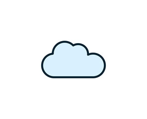 Cloud premium line icon. Simple high quality pictogram. Modern outline style icons. Stroke vector illustration on a white background. 