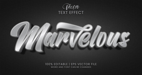 Marvelous editable text effect style