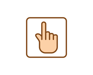 Gesture premium line icon. Simple high quality pictogram. Modern outline style icons. Stroke vector illustration on a white background. 