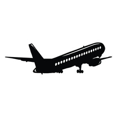 Airplane Icon Solid Black Vector Design for Business, Symbol, and Logo. EPS 8 Editable Stroke