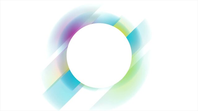 Colorful holographic circle abstract geometric motion background. Seamless looping. Video animation Ultra HD 4K 3840x2160