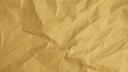 Recycle Paper Texture background. Crumpled Old kraft paper abstract shape background with space Yellow crumpled paper for text high resolution.