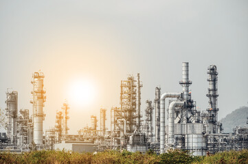Industrial zone,The equipment of oil refining,Close-up of industrial pipelines of an oil-refinery plant,Detail of oil pipeline with valves in large oil refinery.