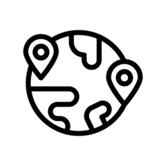 long distance icon illustration  vector graphic