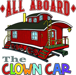 funny train caboose clown car