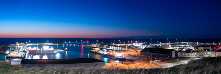 Hanstholm Harbour at Night