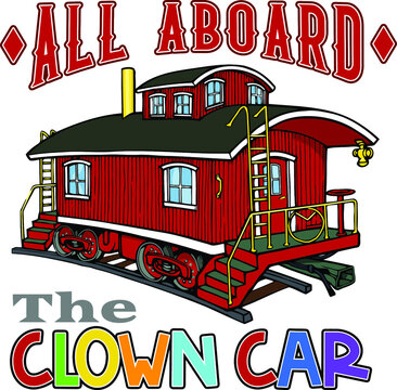funny train caboose clown car