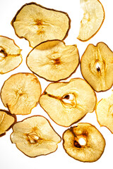 dried pear on the white background