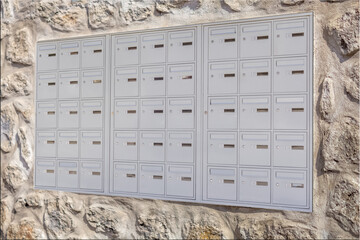 Mur de boîtes aux lettres 