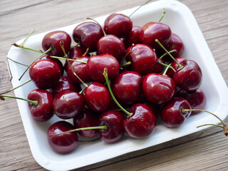 신선한 유기농 과일 체리 
