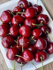 신선한 유기농 과일 체리 
