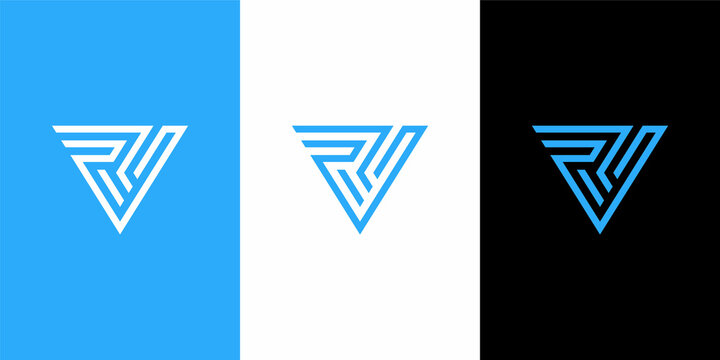 letter vr, rv, logo, initial vr, rv logo designs . modern abstract style