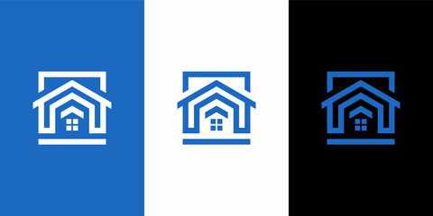 Logo modern home vector for construction, home, real estate, building, property. Minimal awesome trendy professional logo design template.