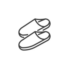 House slippers line icon