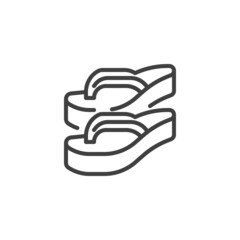 Strap sandal line icon