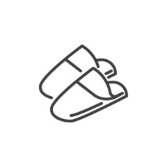 House slippers line icon