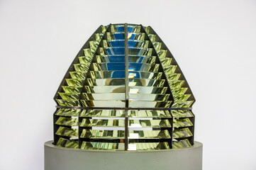 the lenses of an old lighthouse