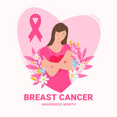 Breast cancer awareness month concept