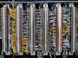 Control panel assembly with wiring and terminal , Terminate wiring in elelctric room for industrial .