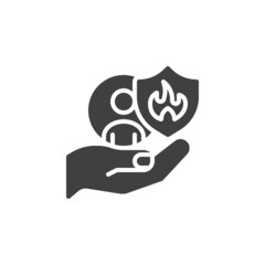 Life insurance vector icon