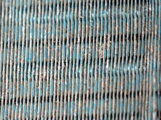 a cooling radiator clogged with dust