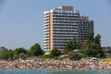 Landscape from the beach in Saturn resort - Romania