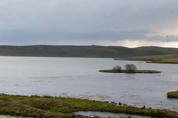 Sagamo lake landscape and view in Georgia