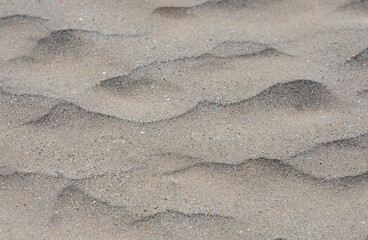 Small sand dunes on the beach