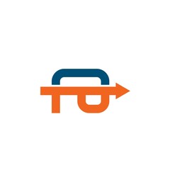 fG letter arrow icon  vector concept design