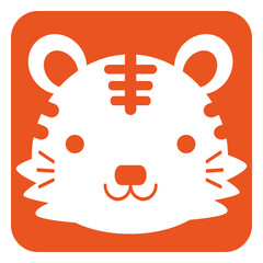 寅 干支 マークイラスト 14【四角】