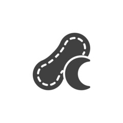Night menstrual pad vector icon
