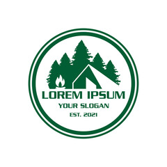 camping logo , adventure logo vector