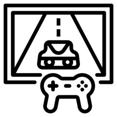 gamepad line icon © ferdizzimo