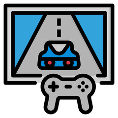 gamepad line icon © ferdizzimo