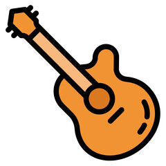 guitar line icon