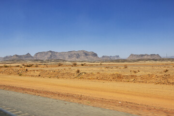 Fototapeta na wymiar Nature of mountains of Asir region, Saudi Arabia