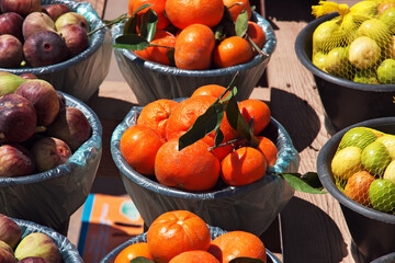 Naklejka na ściany i meble Fruits on the local market Asir region, Saudi Arabia