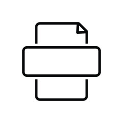 Black line icon for formats